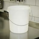 Rubbermaid FG572900WHT 22 qt Round Storage Container - Removable Bail, White Poly thumbnail 2