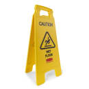 Rubbermaid FG611277YEL 2 Sided Floor Sign - "Caution Wet Floor", Yellow thumbnail 2