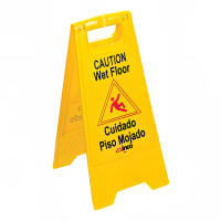 Rubbermaid FG611277YEL 2 Sided Floor Sign - "Caution Wet Floor", Yellow thumbnail 5