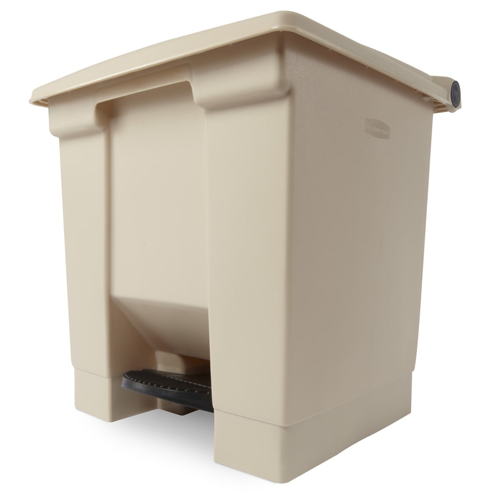 Rubbermaid FG614300BEIG 8 gal Step-On Container - Beige