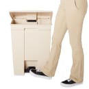 Rubbermaid FG614500BEIG 18 gal Step-On Container - Beige thumbnail 5