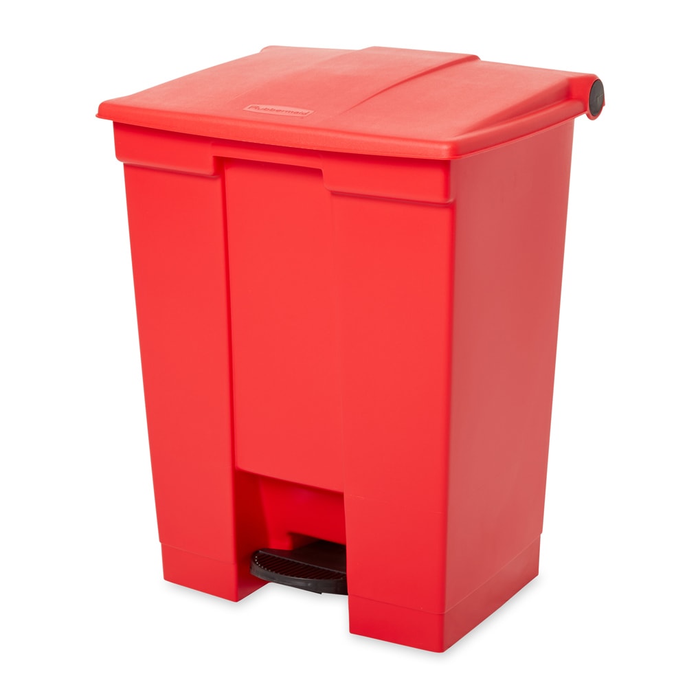 Rubbermaid FG614500RED 18 gal Step-On Container - Red
