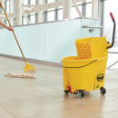 Rubbermaid FG618688YEL 44 qt WaveBrake Mop Bucket Combo - Side Press Wringer, Foot Pedal, Yellow thumbnail 8