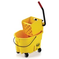 Rubbermaid FG618688YEL 44 qt WaveBrake Mop Bucket Combo - Side Press Wringer, Foot Pedal, Yellow thumbnail 9