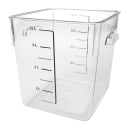 Rubbermaid FG630800 8 qt Space Saving Square Food Storage Container - Clear Poly thumbnail 2