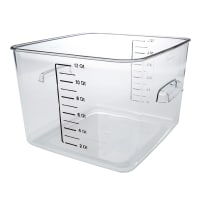 Rubbermaid FG631800 18 qt Space Saving Square Food Storage Container - Clear Poly thumbnail 6