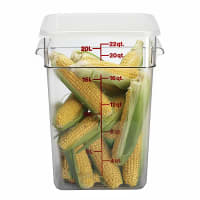 Rubbermaid FG632200 22 qt Space Saving Square Food Storage Container - Clear Poly thumbnail 4