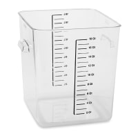 Rubbermaid FG632200 22 qt Space Saving Square Food Storage Container - Clear Poly thumbnail 6