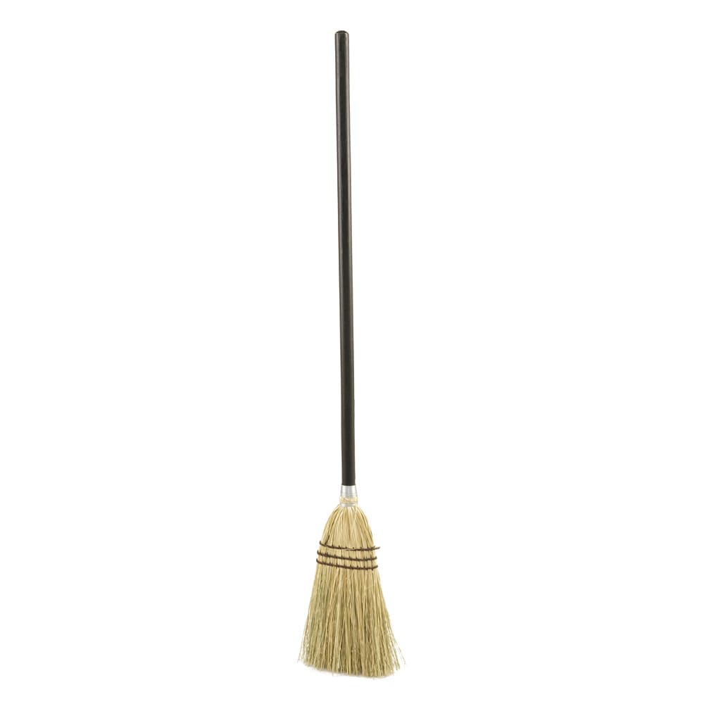 Rubbermaid FG637300BRN 38"L Lobby Broom w/ Straight Corn Bristles & Brown Handle