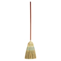 Rubbermaid FG637300BRN 38"L Lobby Broom w/ Straight Corn Bristles & Brown Handle thumbnail 5