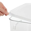 Rubbermaid FG650900 8 3/4" Square Space Saver Lid - White Poly thumbnail 5