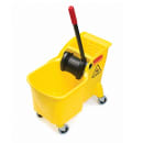 Rubbermaid FG738000YEL 31 qt Mop Bucket Combo - Reverse Wringer, Plastic, Yellow thumbnail 2