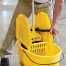 Rubbermaid FG757688YEL 44 qt WaveBrake Mop Bucket Combo - Down Press Wringer, Foot Pedal, Yellow thumbnail 5