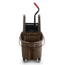 Rubbermaid FG757788BRN 35 qt WaveBrake Mop Bucket Combo - Down Press Wringer, Plastic, Brown thumbnail 3