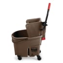 Rubbermaid FG758088BRN 35 qt WaveBrake Mop Bucket Combo - Side Press Wringer, Plastic, Brown thumbnail 2