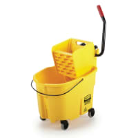 Rubbermaid FG758088BRN 35 qt WaveBrake Mop Bucket Combo - Side Press Wringer, Plastic, Brown thumbnail 5