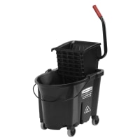 Rubbermaid FG758088BRN 35 qt WaveBrake Mop Bucket Combo - Side Press Wringer, Plastic, Brown thumbnail 6