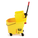 Rubbermaid FG758088YEL 35 qt WaveBrake Mop Bucket Combo - Side Press Wringer, Plastic, Yellow thumbnail 3
