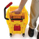 Rubbermaid FG758088YEL 35 qt WaveBrake Mop Bucket Combo - Side Press Wringer, Plastic, Yellow thumbnail 7
