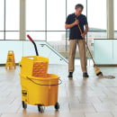 Rubbermaid FG758088YEL 35 qt WaveBrake Mop Bucket Combo - Side Press Wringer, Plastic, Yellow thumbnail 9