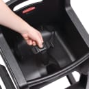 Rubbermaid FG780508BLA 29 3/4" Stackable Plastic High Chair w/ Waist Strap & Casters, Black thumbnail 3