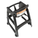 Rubbermaid FG780508BLA 29 3/4" Stackable Plastic High Chair w/ Waist Strap & Casters, Black thumbnail 4