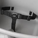 Rubbermaid FG780508PLAT 29 3/4" Stackable Plastic High Chair w/ Waist Strap & Casters, Platinum thumbnail 3