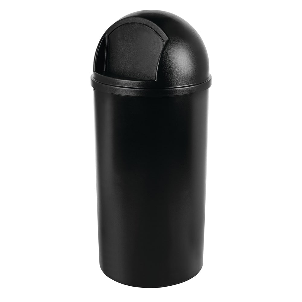 Rubbermaid FG817088BLA 25 gal Indoor Decorative Trash Can - Plastic, Black