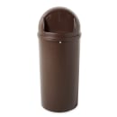 Rubbermaid FG817088BRN 25 gal Indoor Decorative Trash Can - Plastic, Brown thumbnail 3