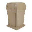 Rubbermaid FG917188BEIG 45 gal Outdoor Decorative Trash Can - Plastic, Beige thumbnail 4