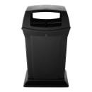 Rubbermaid FG917388BLA 45 gal Outdoor Decorative Trash Can - Plastic, Black thumbnail 2