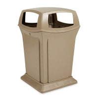 Rubbermaid FG917388BLA 45 gal Outdoor Decorative Trash Can - Plastic, Black thumbnail 4