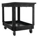 Rubbermaid FG9T6700BLA 2 Level Polymer Utility Cart w/ 500 lb Capacity, Raised Ledges thumbnail 3