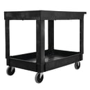 Rubbermaid FG9T6700BLA 2 Level Polymer Utility Cart w/ 500 lb Capacity, Raised Ledges thumbnail 4
