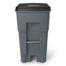 Rubbermaid FG9W2100GRAY 65 gal Utility Wheeled Trash Can - 41 4/5 H x 25 1/4 W x 32 3/10" L, Gray thumbnail 2