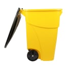 Rubbermaid FG9W2700YEL 50-gal Multiple Material Recycle Bin - Indoor/Outdoor, Wheels thumbnail 3
