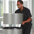 Rubbermaid FGAOT62SAPL 55 gal Indoor Decorative Trash Can - Metal, Satin Aluminum thumbnail 2