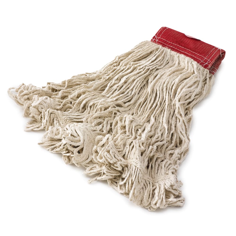 Rubbermaid FGD15306WH00 Large Super Stitch® Wet Mop Head - 4 Ply Cotton, 5" Headband, White