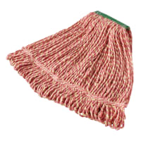 Rubbermaid FGD21206BL00 Medium Super Stitch® Wet Mop Head - 4 Ply Cotton/Synthetic Blend, 1" Headband, Blue thumbnail 2