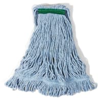 Rubbermaid FGD21206WH00 Medium Super Stitch® Wet Mop Head - 4 Ply Cotton/Synthetic Blend, 1" Headband, White thumbnail 4