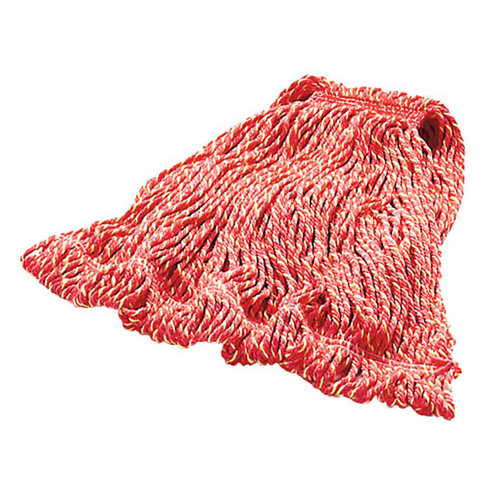 Rubbermaid FGD21306RD00 Large Super Stitch® Mop Head - 4 Ply Cotton/Synthetic Blend, 1" Headband, Red