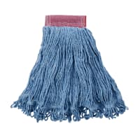 Rubbermaid FGD25206BL00 Medium Super Stitch® Mop Head - 4 Ply Cotton/Synthetic Blend, 5" Headband, Blue thumbnail 3