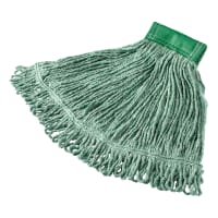 Rubbermaid FGD25206BL00 Medium Super Stitch® Mop Head - 4 Ply Cotton/Synthetic Blend, 5" Headband, Blue thumbnail 4