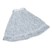 Rubbermaid FGE05200WH00 Finish Mop - Looped End, Rayon/Synthetic Blend, White/Blue thumbnail 2