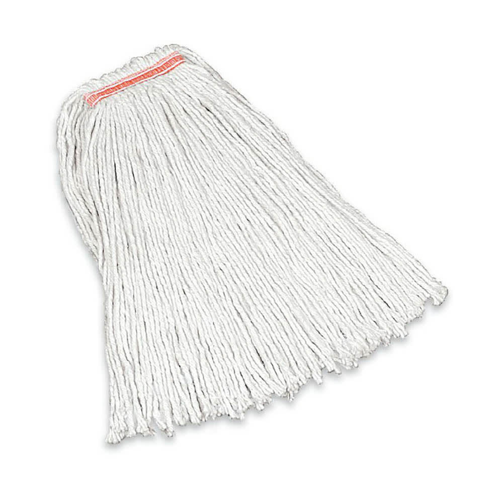 Rubbermaid FGF11600WH00 16 oz Premium Mop Head - 1" Headband, 4 Ply Cotton, White