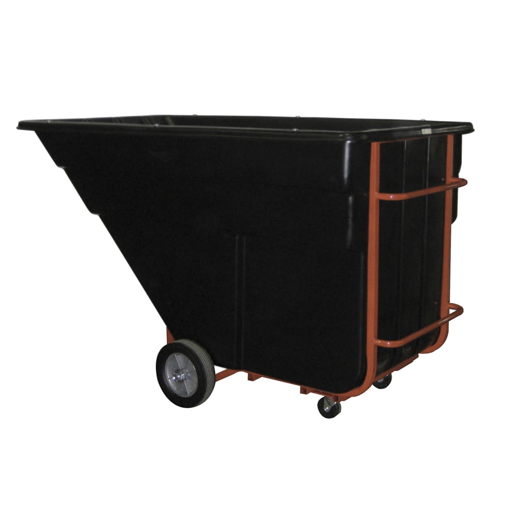 Rubbermaid FG102542 BLA 1 1/2 cu yd Trash Cart w/ 1200 lb Capacity, Black