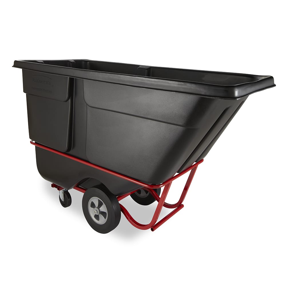 Rubbermaid FG131500BLA 1 cu yd Trash Cart w/ 1250 lb Capacity, Black