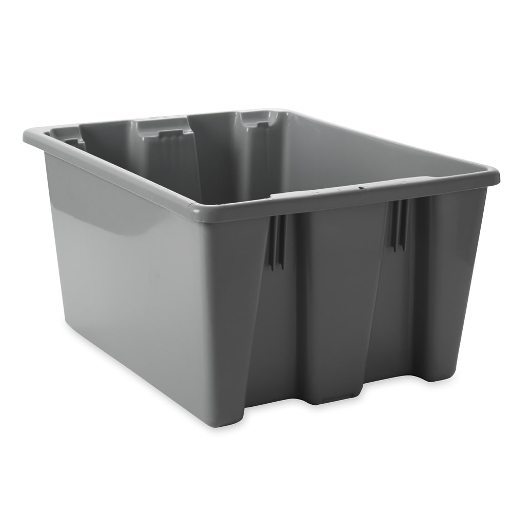 Rubbermaid FG172100GRAY Palletote® Bus Box - 19 1/2" x 15 1/2" x 10", Gray