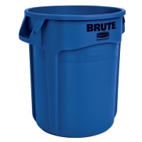 Rubbermaid FG262000DGRN 20 gallon Brute Trash Can - Plastic, Round thumbnail 2