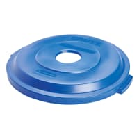 Rubbermaid FG263100BLUE Round Flat Top Trash Can Lid - Plastic, Blue thumbnail 2
